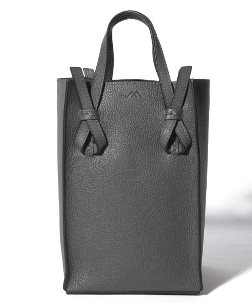 The MICHIE(The MICHIE)/2way Small Lunch Bag in Leather/GRAY