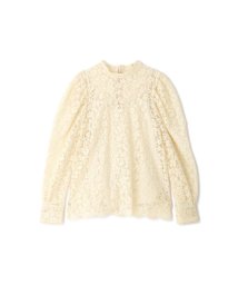 JILL STUART/パワーショルダーレースブラウス/505068546