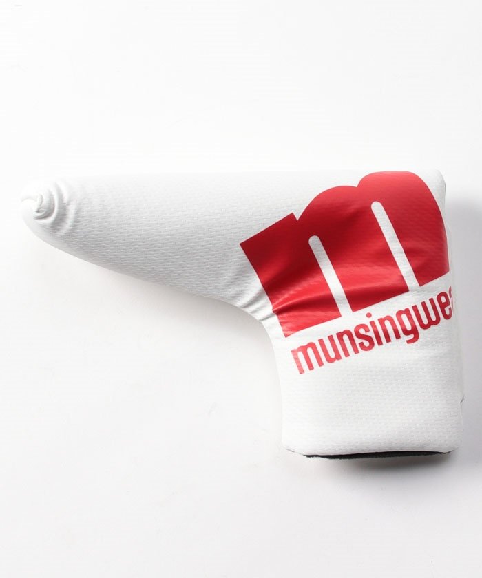 マンシングウェア ピン型・マレット型対応パターカバー ユニセックス ホワイト×レッド F 【Munsingwear】