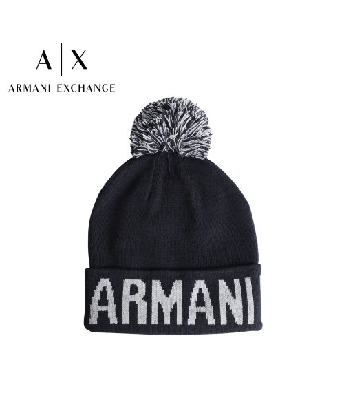 アルマーニエクスチェンジ ARMANI EXCHANGE ニット帽 ニットキャップ 帽子 メンズ レディース ビッグロゴ KNIT CAP ネイビー  6GZ42(505186099) | アルマーニエクスチェンジ(ARMANIEXCHANGE) - MAGASEEK