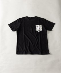 Nylaus(ナイラス)/レギュラーフィット アソートポケットプリント ショートスリーブTシャツ 半袖Tシャツ/ブラック