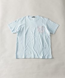 Nylaus(ナイラス)/レギュラーフィット アソートポケットプリント ショートスリーブTシャツ 半袖Tシャツ/サックス