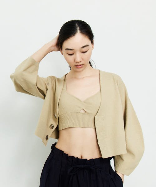 URBAN RESEARCH DOORS(アーバンリサーチドアーズ)/『WEB/一部店舗限定』unfil　organic cotton bra top/GRASSBEIGE