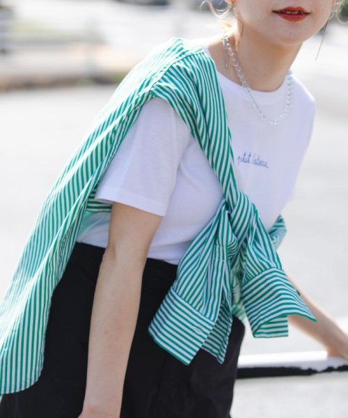 SHIPS any WOMEN(シップス　エニィ　ウィメン)/【SHIPS any別注】PETIT BATEAU:半袖 Tシャツ 23SS/ホワイト