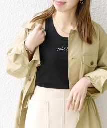 SHIPS any WOMEN(シップス　エニィ　ウィメン)/【SHIPS any別注】PETIT BATEAU:ロゴ  タンクトップ 23SS/ブラック