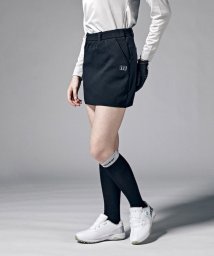 Munsingwear(マンシングウェア)/『ENVOY』異素材切替ニットスカート（38cm丈）【アウトレット】/ブラック