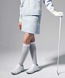 Munsingwear(マンシングウェア)/『ENVOY』異素材切替ニットスカート（38cm丈）【アウトレット】/グレー