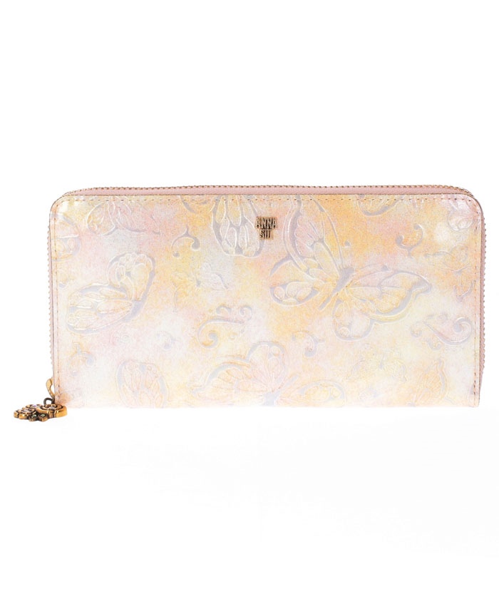 ANNASUI(バッグ) パピヨン ラウンド長財布 ピンク F ANNASUI(バッグ) パピヨン ラウンド長財布 ピンク F