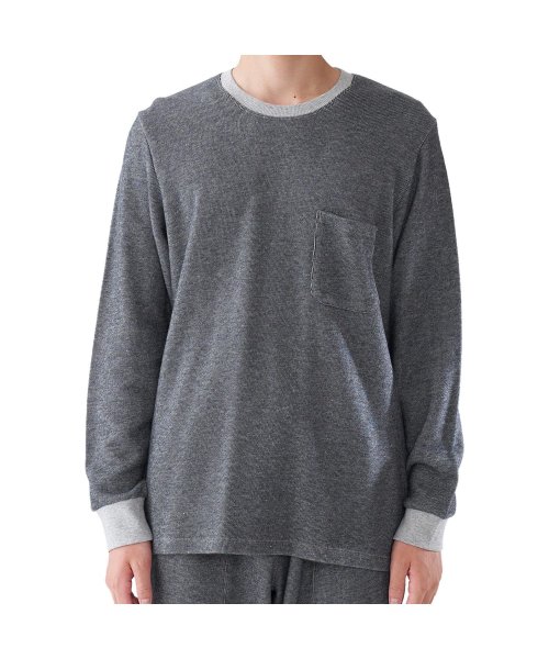 EPOCA UOMO(エポカ ウォモ)/エポカ ウォモ EPOCA UOMO Tシャツ 長袖 ロンT カットソー メンズ CREW NECK グレー ネイビー 0392－39/グレー