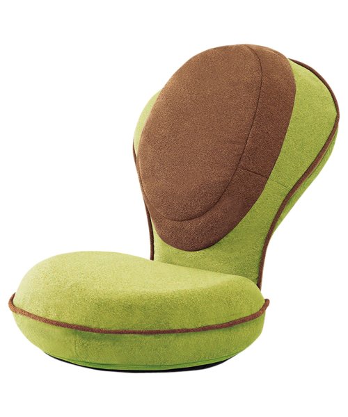 PROIDEA(プロイデア)/プロイデア PROIDEA 座椅子 椅子 コンパクト リクライニング 背筋がGUUUN 美姿勢座椅子 リッチ ブラック ブラウン グリーン 黒/グリーン系1