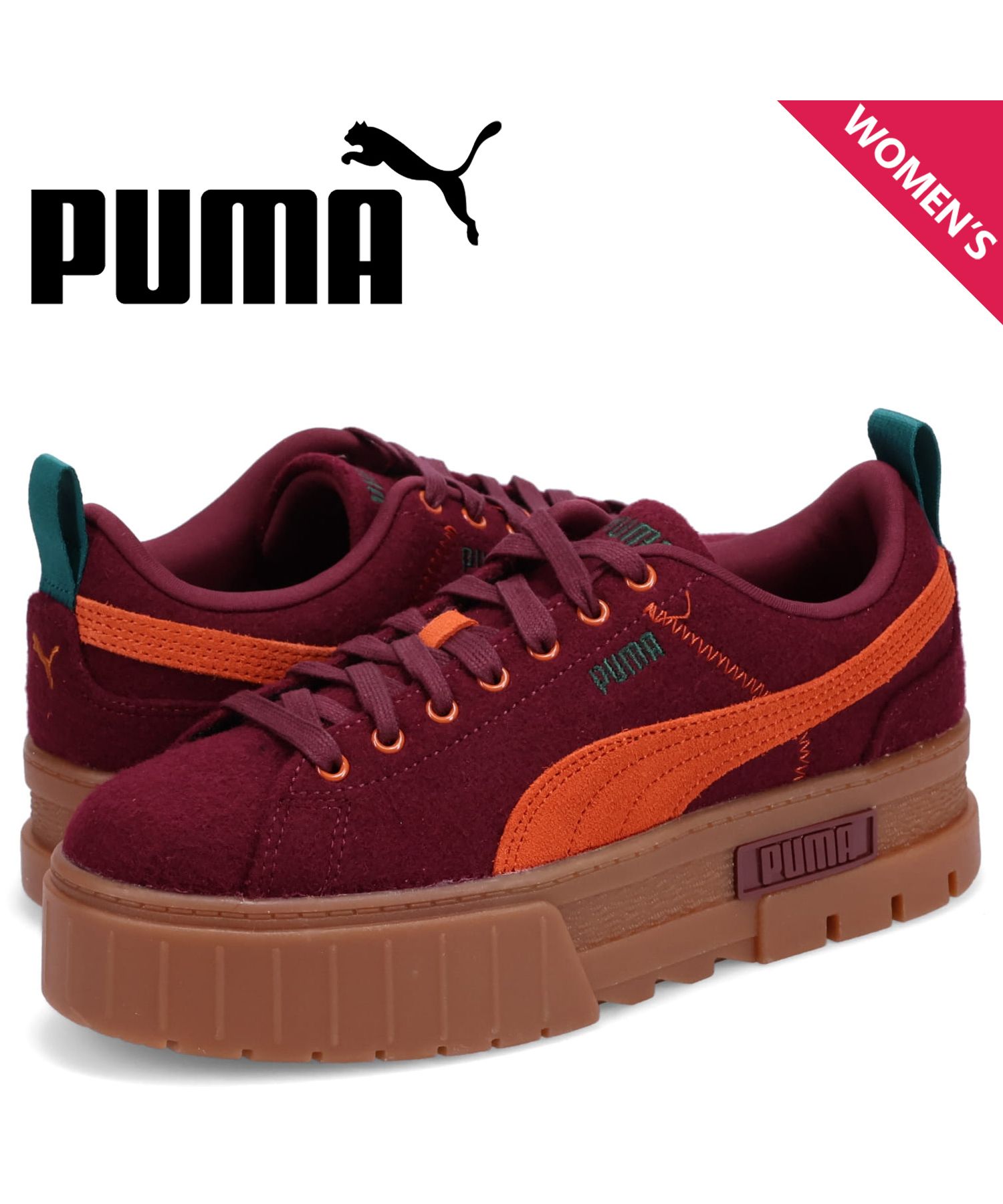 PUMAプーマ 費やさ ボストンバック ワインレッド