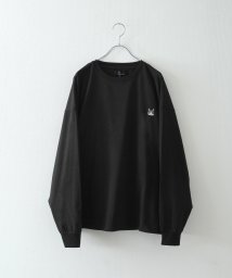 ZIP FIVE(ジップファイブ)/動物刺繍長袖ロンTシャツ/ブラック