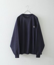 ZIP FIVE(ジップファイブ)/動物刺繍長袖ロンTシャツ/ネイビー