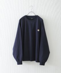 ZIP FIVE(ジップファイブ)/動物刺繍長袖ロンTシャツ/ネイビー系1