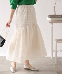Couture Brooch(クチュールブローチ)/【WEB限定】シアーサッカーティアードスカート/オフホワイト（003）