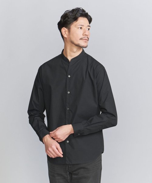 BEAUTY&YOUTH UNITED ARROWS(ビューティーアンドユース　ユナイテッドアローズ)/【WEB限定 WARDROBE SMART】コットン ポプリン スキッパー シャツ/BLACK