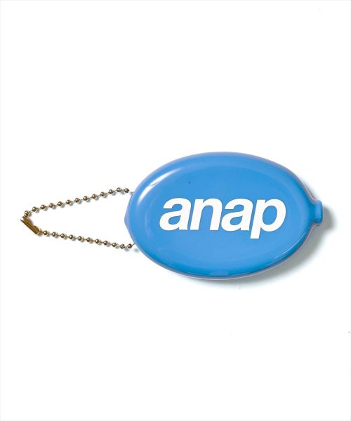 ANAP(アナップ)/anapロゴラバーコインケース/ブルー