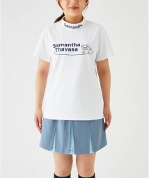 Samantha GOLF(サマンサゴルフ)/ベア天竺スムスアイミー半袖ハイネック/ホワイト