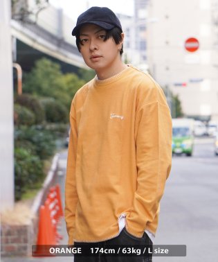 1111clothing/ロンT メンズ 長袖tシャツ レディース リンガー 長袖 tシャツ ワンポイント 刺繍 サカリバ ダブルフェイス ステッチ オーバーサイズ トップス カットソー/505193060