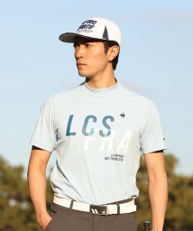 le coq sportif GOLF (ルコックスポルティフ（ゴルフ）)/モックネック半袖シャツ (吸汗速乾/ストレッチ/UV CUT(UPF50+)【アウトレット】/ブルー