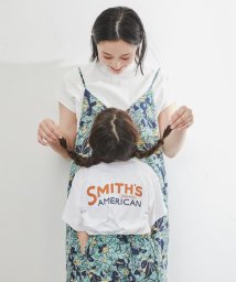 coen(コーエン（キッズ）)/SMITH'S（スミス）別注ロゴプリント／ポケットTシャツ/WHITE