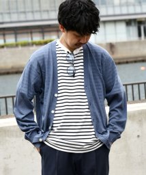 SHIPS any MEN(シップス　エニィ　メン)/SHIPS any: 〈手洗い可能〉ハイゲージ リネンミックス サマー ニット カーディガン 24SS◇/ブルー