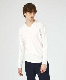 5351POURLESHOMMES(5351POURLESHOMMES)/【定番人気】メイストレッチリブ 長袖Tシャツ/ホワイト