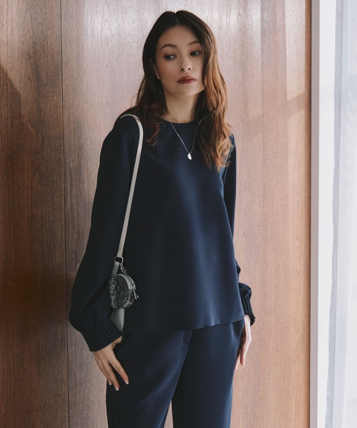 セール】【洗える】 ダブルクロスクレープ ブラウス(505194939) | アイ