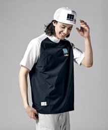 Munsingwear(マンシングウェア)/『ENVOY』リンガーモックネック半袖シャツ(吸汗速乾/ストレッチ/UPF50)【アウトレット】/ブラック