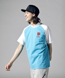 Munsingwear(マンシングウェア)/『ENVOY』リンガーモックネック半袖シャツ(吸汗速乾/ストレッチ/UPF50)【アウトレット】/ブルー