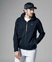 Munsingwear(マンシングウェア)/メッシュジャカード前開きフーデッドカットソー【アウトレット】/ブラック