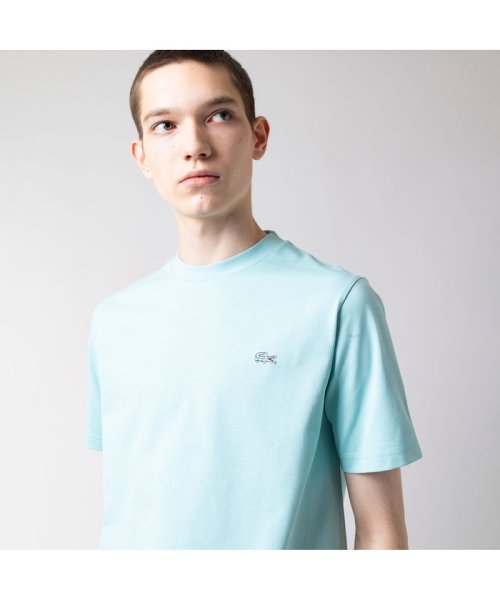 LACOSTE Mens(ラコステ　メンズ)/アウトラインクロッククルーネック半袖Tシャツ/アクア