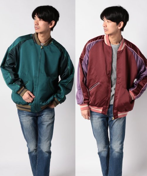 LEVI’S OUTLET(リーバイスアウトレット)/LMC SOUVENIR JCKT LMC MEMENTO RED GREEN/グリーン×レッド