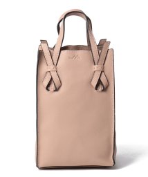 The MICHIE(The MICHIE)/2way Small Lunch Bag in Leather/P ALMOND