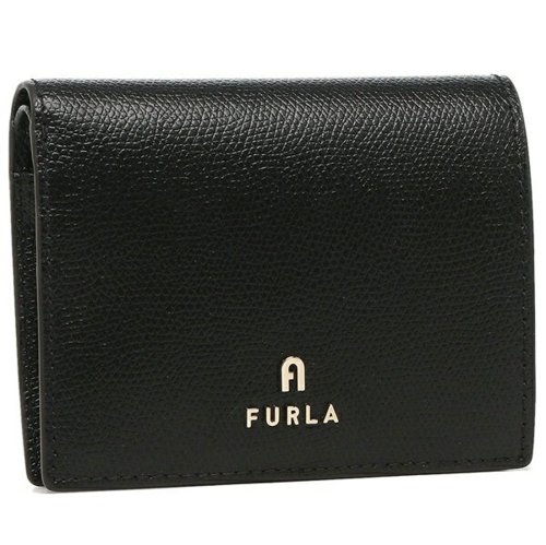 新品☆FURLA(フルラ)ブラック レザー 折り財布 閉じる
