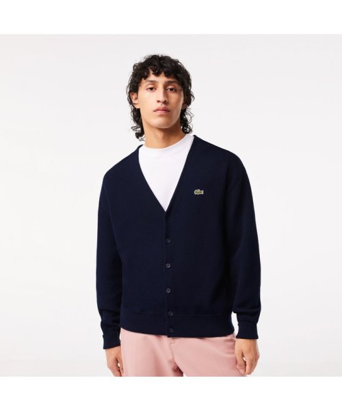 LACOSTE Mens(ラコステ　メンズ)/オーガニックコットンVネックカーディガン/ネイビー