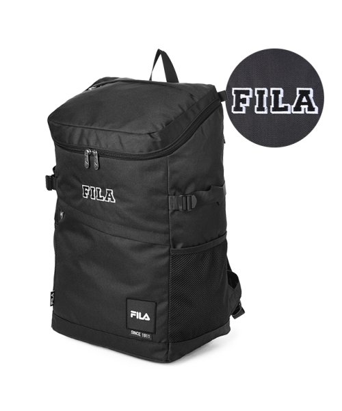 FILA フィラ リュック 30L スクエア ボックス型 大容量 通学 男子 女子 高校生 中学生 黒 軽量 撥水 韓国 ブランド 7804 人気・おすすめ｜使いやすい・旅行におすすめ 品質保証 全国発送 日本国内発送・最短翌日お届け