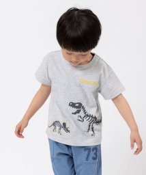 KP BOY(ケーピーボーイ)/KPBOY(ケーピーボーイ)【TioTio抗ウィルス加工】恐竜天竺半袖Tシャツ(100～130)/グレー