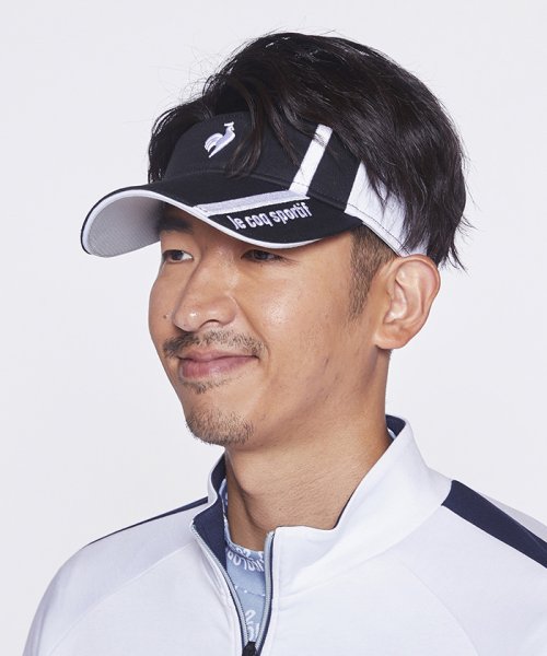 le coq sportif GOLF (ルコックスポルティフ（ゴルフ）)/マーカー付きサンバイザー (UVケア(UPF50)/ブラック