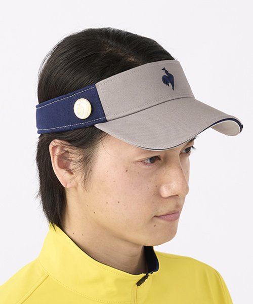 le coq sportif GOLF (ルコックスポルティフ（ゴルフ）)/マーカー付きサンバイザー (UVケア(UPF50)/グレー