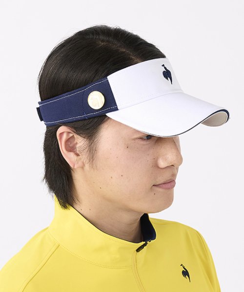 le coq sportif GOLF (ルコックスポルティフ（ゴルフ）)/マーカー付きサンバイザー (UVケア(UPF50)/ホワイト