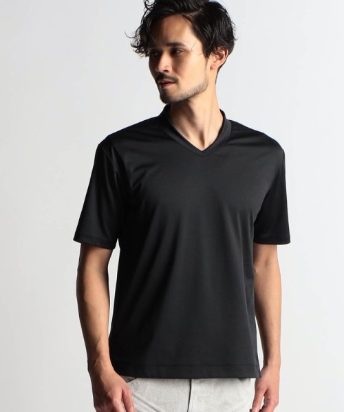 NICOLE CLUB FOR MEN(ニコルクラブフォーメン)/アラカルトポンチ半袖Tシャツ/49ブラック