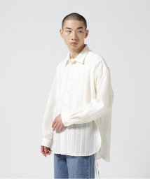 GARDEN(ガーデン)/Toironier/トワロニエ/Stripe Lace Regular Fit Shirt/ホワイト