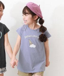 devirock/デビラボ プリントチュニックTシャツ 子供服 キッズ ベビー 女の子 トップス 半袖Tシャツ Tシャツ /505196594