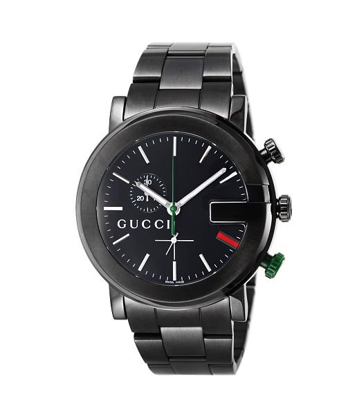 GUCCI(グッチ)/GUCCI(グッチ) Gクロノ YA101331 メンズ ブラック クォーツ 腕時計/ブラック