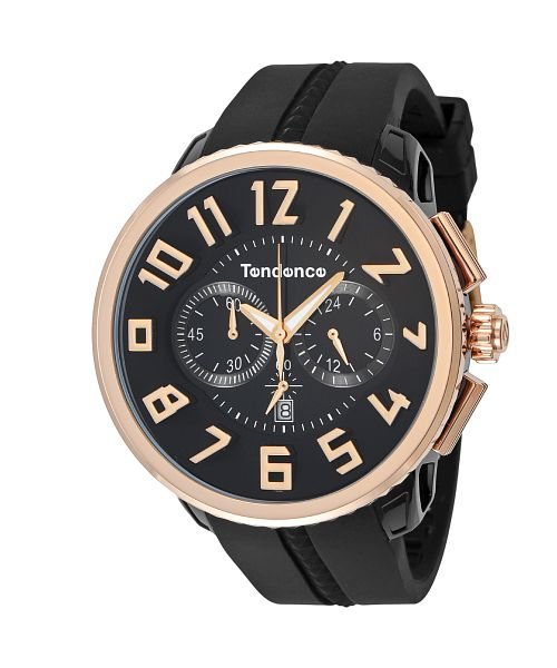 TENDENCE(テンデンス) ガリバーラウンドクロノ TG046012R メンズ ブラック クォーツ 腕時計(505198733) テンデンス( TENDENCE) MAGASEEK