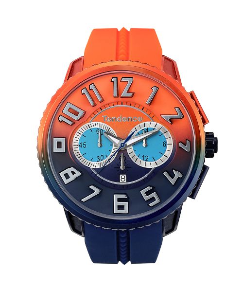 TENDENCE(テンデンス) ディカラー TY146104 メンズ ダークブルー×オレンジ クォーツ 腕時計