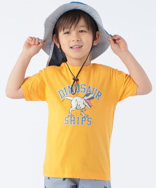 SHIPS KIDS(シップスキッズ)/SHIPS KIDS:100～130cm / 恐竜 UV プリント 半袖 TEE/オレンジ