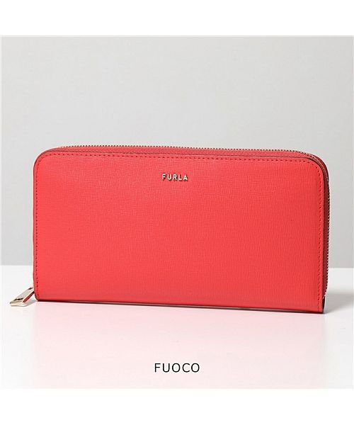 FURLA(フルラ)/【Furla(フルラ)】PCX7UNO B30000 BABYLON XL ZIP AROUND バビロン レザー ラウンドファスナー長財布 レディース/レッド