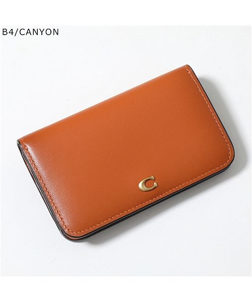 【COACH(コーチ)】カードケース C4818 レディース レザー コインケース 小銭入れ ミニ財布 パスケース 定期入れ B4/BLACK
